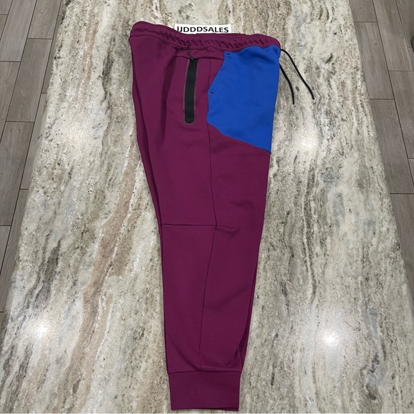Nike Tech Fleece Pants Joggers Slim Fit Sangria Blue CU4495-610 Men’s Size XXL - Picture 7 of 12